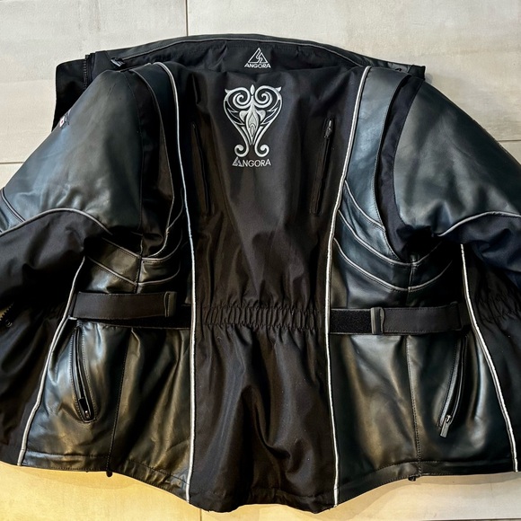 Agora Black Leather Jacket Size S - Picture 2 of 12